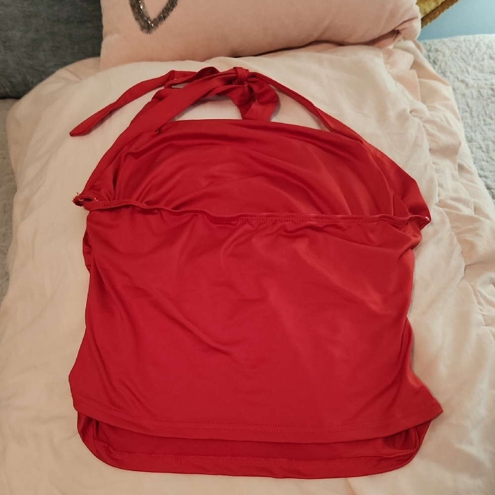 Red Halter Top - Picture 3 of 4